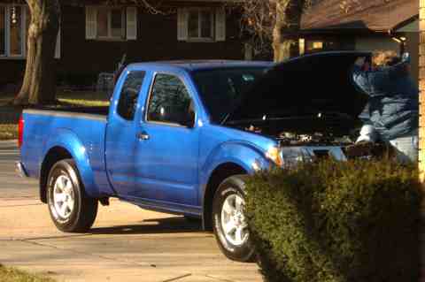 New, blue truck